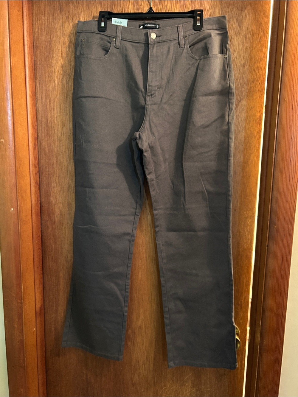 Lee Women’s straight leg relaxed fit Jeans in Dark Gray